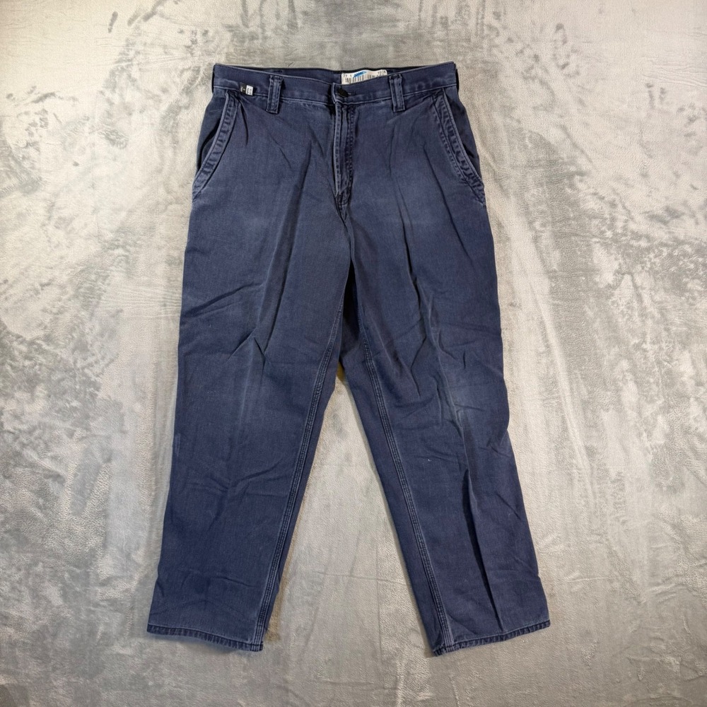 Carhartt FR Flame Resistant Work Pants Men's Size 32x30 Navy Blue Pants Workwear